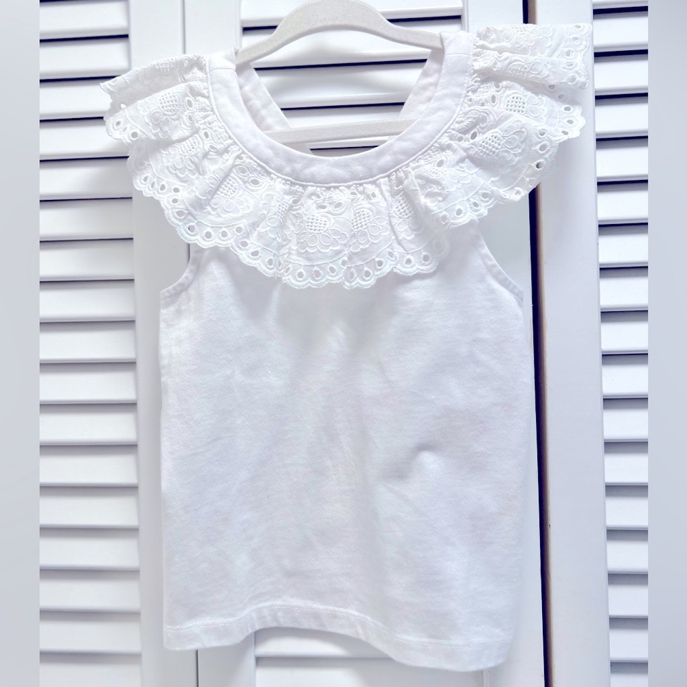 Janie and Jack white top for toddler